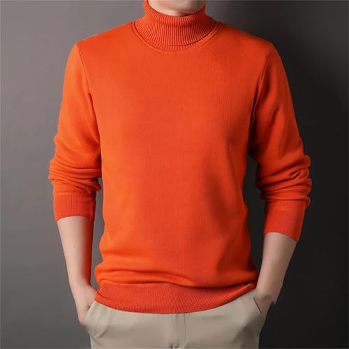 Men's Turtleneck Pullover Winter Cashmere Sweater Thick Warm Knitted Sweater4