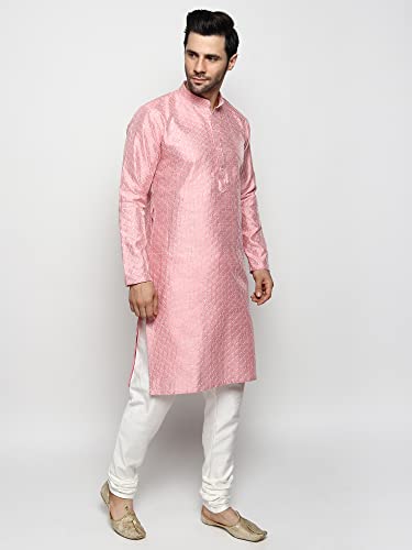 Image of Uri and MacKenzie Embroidery Silk Men's Kurta Pyjama Set