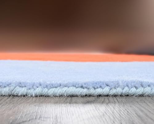 Image of Hand Made Tufted Carpet Premium Wool Abstract Irregular Design Non Slip Area Rug for Living Room Weight- |39 Pound|Size-7x10 Feet (84x120 Inch)