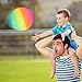 Lonimia PVC Regenbogen Ball - Bouncy Kickball, Fußball Softball, Mehrfarbiger Kinder Spielball Für Drinnen Und Draußen, Strandball Mit Pumpe