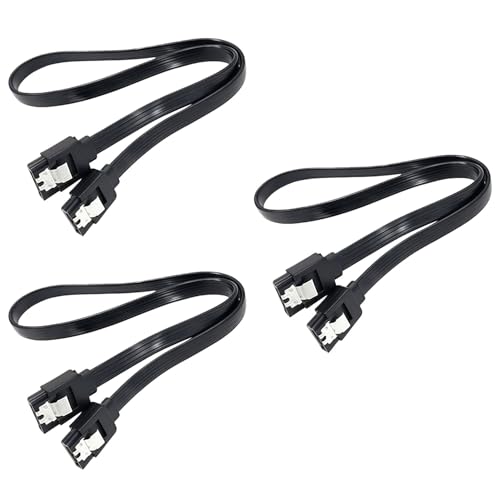 3Pcs SATA III 6Gbps Data Cable with Secure Latch for HDD SSD Drives