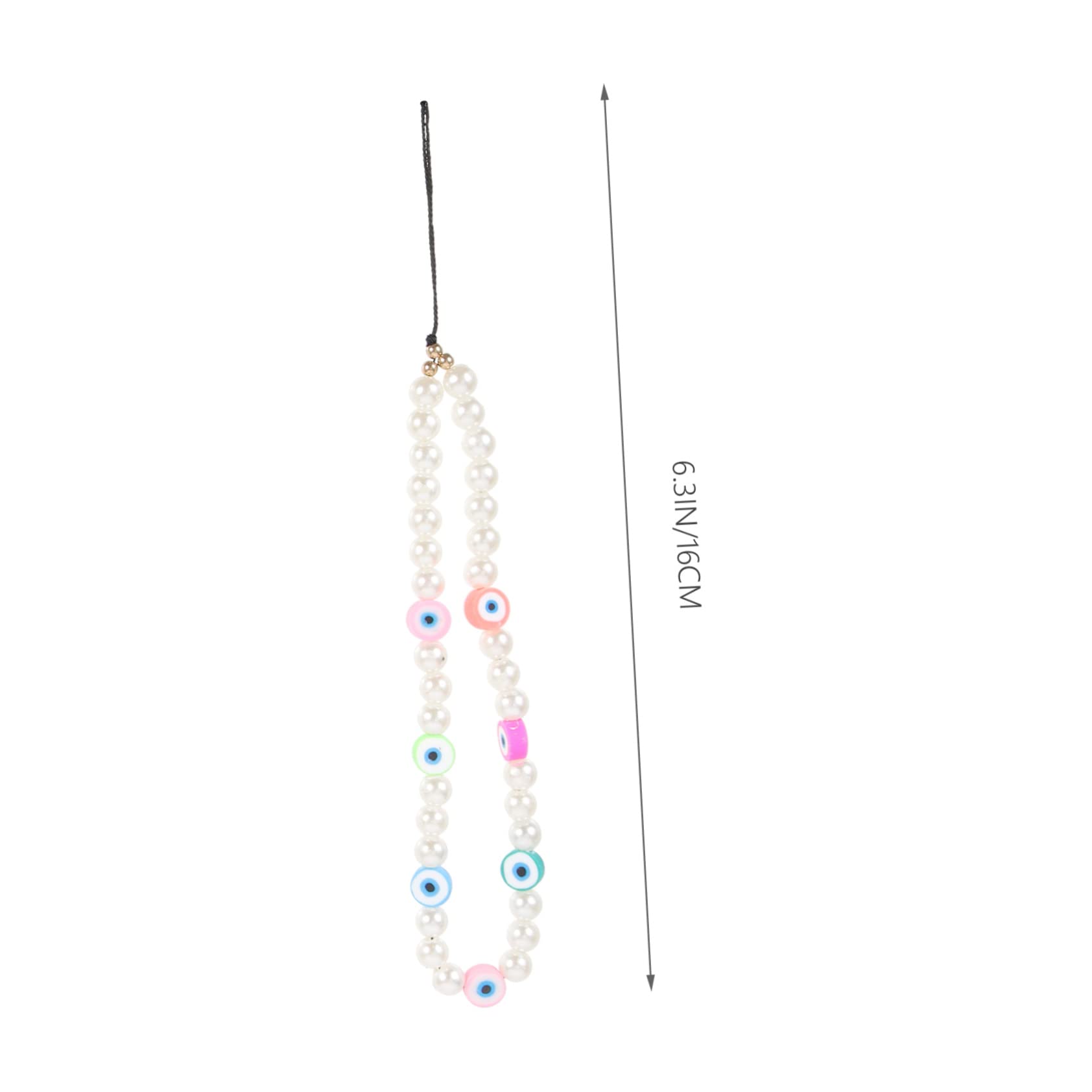 25 pezzi Cordino per Telefono con Perline Perla Tracolla Decorativa Polimerica Laccio Perdita Elegante per Smartphone