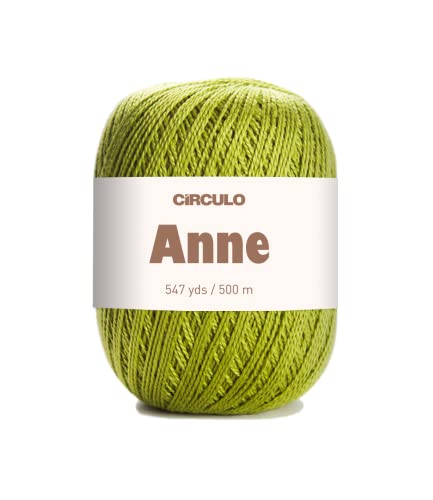 Image of CIRCULO Anne Yarn for Crocheting & Knitting, 100% Mercerized Brazilian Virgin Cotton, Soft Fingering Weight, 547 Yds, 5.19 Oz - Color 5800 Pistachio