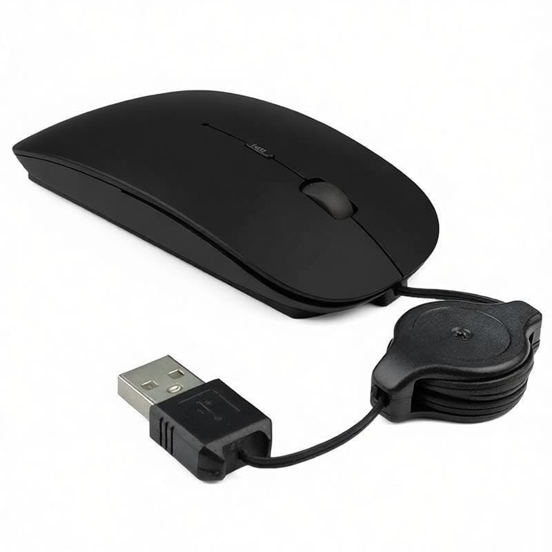 Souris filaire rétractable pour les jeux et le bureau avec USB