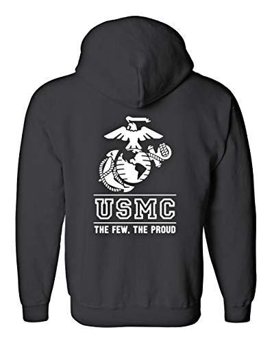 Lucky Ride USMC Logo Hooded Sweatshirt (Full Zip) Hoodie The Few The Proud3