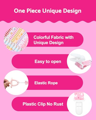 Image of ALVABABY Pacifier Clips 8 Pack Pacifier Binky Paci Holder Leashes for Teethers 8DP23A