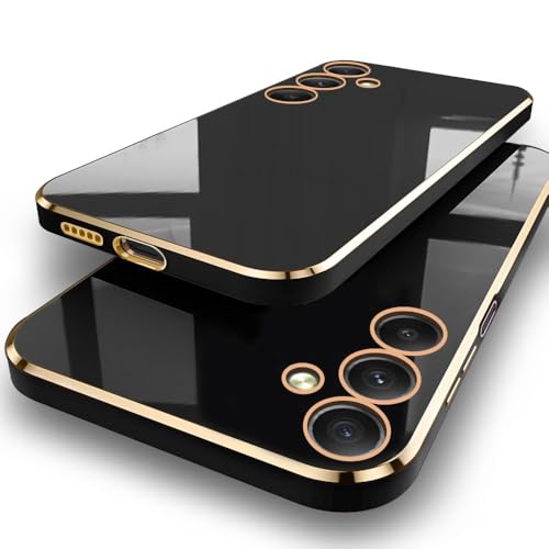 Image of TheGiftKart TPU Luxurious Golden-Plated Back Cover Case for Samsung Galaxy A16 5G|Raised Lips for Camera & Screen Protection|Shockproof Design|Stylish Back Case Cover for Samsung A16 5G
