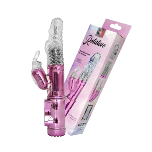 VIBRADOR ROTATIVO VAI E VEM 36 VIBRAÇÕES USB (PINK)