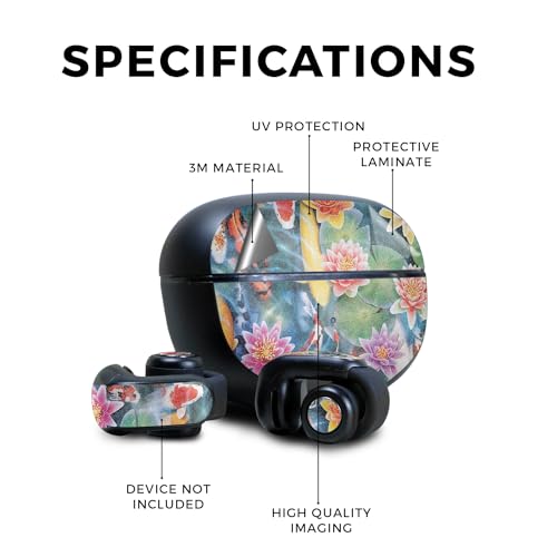 Image of Glossy Glitter Skin Compatible with Bose Ultra Open Earbuds - Koi Pond - Premium 3M Vinyl Protective Wrap Decal Cover - Easy to Apply | Crafted in The USA by MightySkins