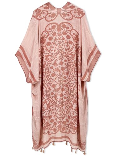 Image of Spicy Sandia Kimonos for Women Floral Beach Cover Up Loose Swimsuit Bathing Suit Coverup Cardigan for Summer Swimwear
