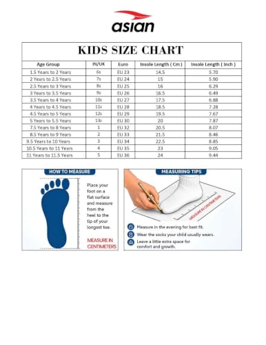 Image of ASIAN Sonic-01 Kids Sneakers | Casual Sneakers with Cushioned Sole, Durable Synthetic Upper & Comfort for Boys & Girls