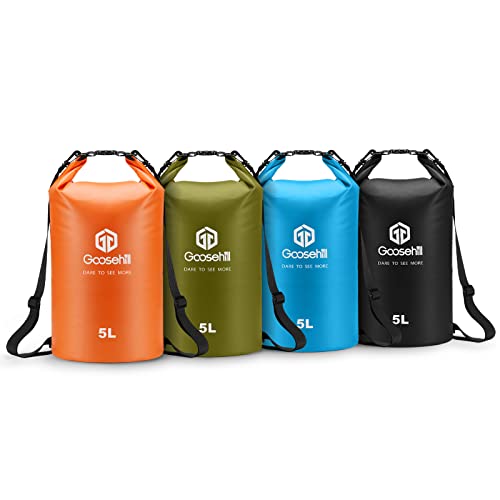 Foto von Goosehill Dry Bag, 5L wasserdichte Tasche für Wassersport, Leicht Wasserdichter Beutel Geeignet für SUP/Kajak/Kanu/Angeln/Stand Up Paddling Board/Schwimmen/Camping/Reise