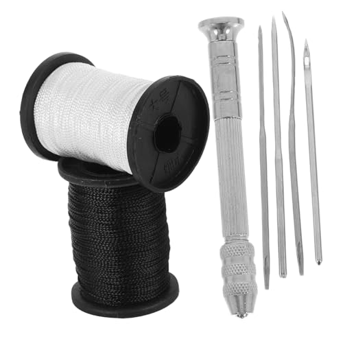 LALAFINA Hand Held Sewing Device Metal Tool for Hand Sewing Heavy Duty Needles 7pcs Repair Kit Handmade Stitching Supply