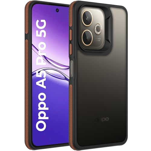 Image of A rtistque Frosted Ultra Matte Back Cover Case for Oppo A5 Pro 5G | Smooth Sides with Grip | Stylish Protective Design | Raised Camera Edges | Oppo A5 Pro 5g Back Cover - Brown