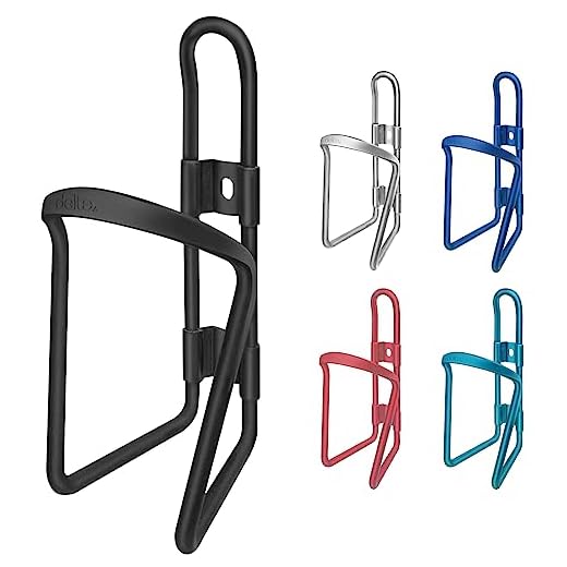 Bike Water Bottle Holder by Delta Cycle - Lightweight Alloy Bottle Cage Holder Mount - Compatible with Any Standard Water Bottle - Easy Installation Quickly Mounts to Any Bike