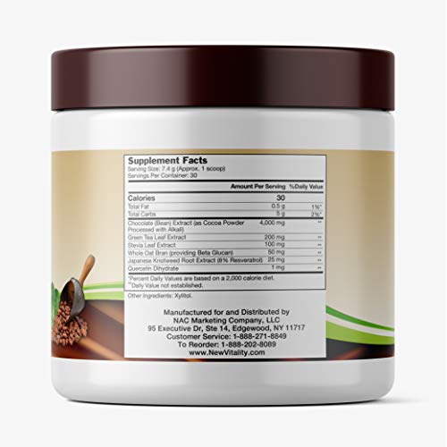 Coco Complete By New Vitality – Immune System And Metabolism Boosting Superfood Powder Supplement, Energy Support, Sugar Free, Real Cocoa Powder & Green Tea Extract, Chocolate Flavor, 30 Servings #TOP7