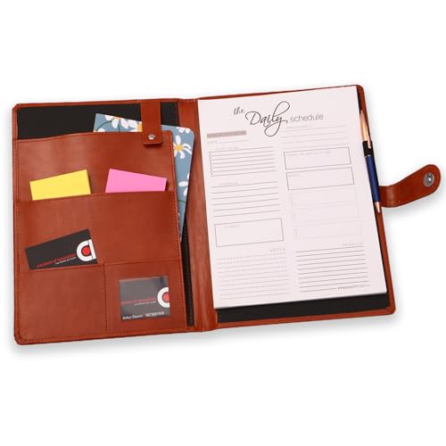 Image of COI Brown Faux Leather File and Folder for Certificate and Document for Student Portfolio