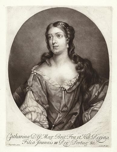 Portrait de Catherine de Bragance Jacob Huysmans impression toile chambre 60x90cm