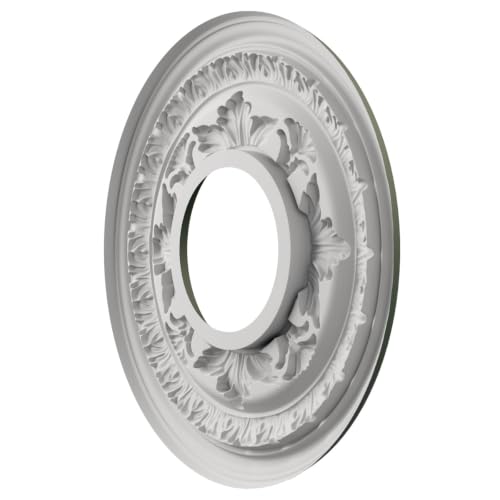 Image of Ekena Millwork 10 inchOD x 3 1 /2 inchID x 3 /4 inchP Baltimore Thermoformed PVC Ceiling Medallion (Fits Canopies up to 4 1 /4 inch), UltraCover Satin Hunt Club Green