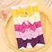Hearuers 5Pcs Nylon Baby Bow Headbands, Soft Stretchy Hairbands with Bow for Newborns, Infants & Toddlers