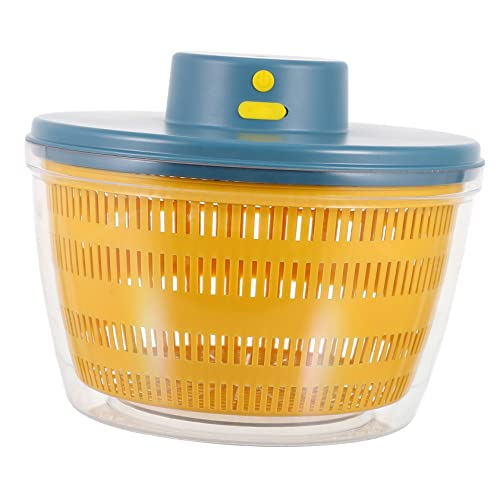 Amosfun 1Pc Electric Vegetable Dryer with Drain Basket Salad Dehydrator for Quick Drying of Fruits Veggies Efficient Second Drainage Design for Home Kitchens and Catering