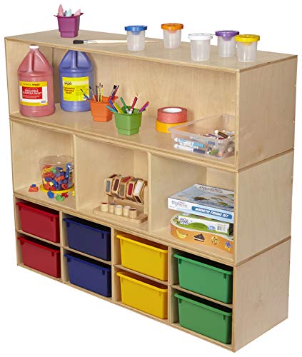 Childcraft Stacker Compartment Storage, 3 Compartments, 47-3/4 X 14-1/4 X 13-3/4 Inches #TOP2