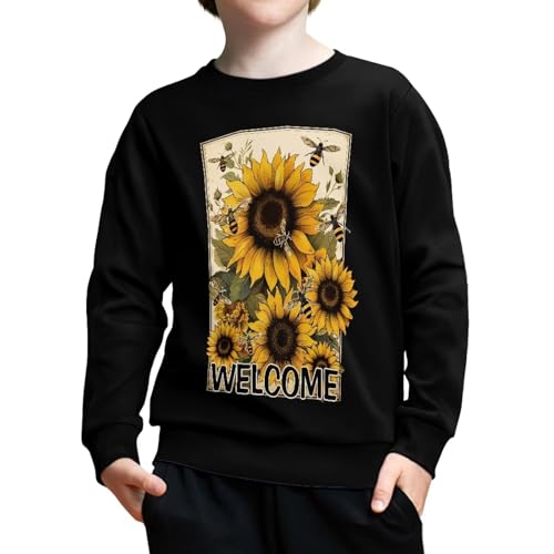 Kids Casual Crewneck Sweatshirt Funny Print Pullover Long Sleeve Tops3
