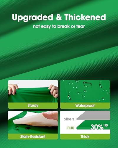 Image of Pureegg Plastic Table Cloth Disposable 20 Pack, 84'' Round Table Cloths, St Patricks Day, Christmas Decorations, Tablecloths, Round, Forest, Emerald, Plastic Cover, Leakproof & Sturdy, Green
