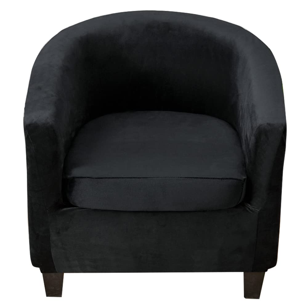 Sesselbezug stuhlbezüge Sesselbezug Stretch Clubstuhlbezüge 1 Sitzer Tullsta cocktailsessel husse cabriolet Schwarz
