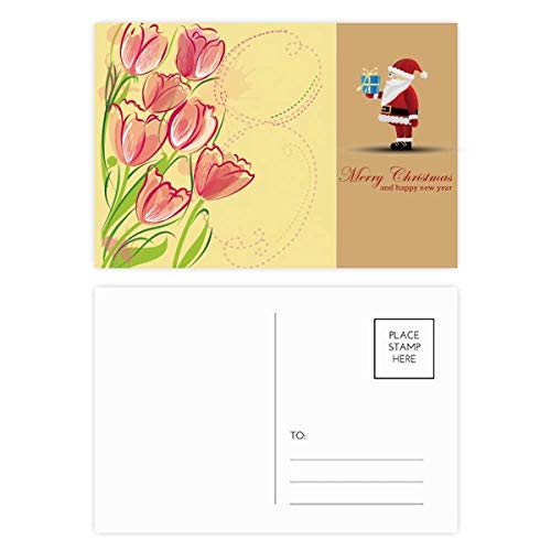Cartes postales peintes à la main fleurs tulipes | Collection d'art de table haut de gamme