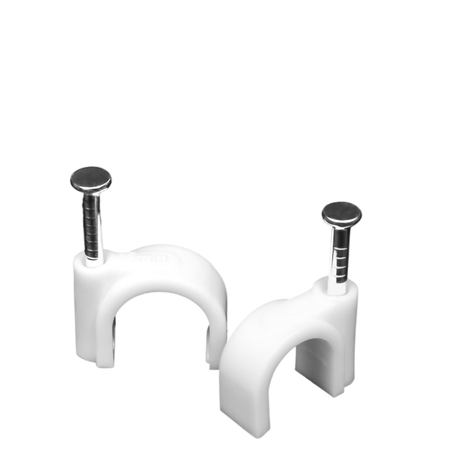 Clavos Clips for cables 100PCS for de acero Cuadrado redondo Gestión 4-12 mm(Circle 4mm 100pcs)
