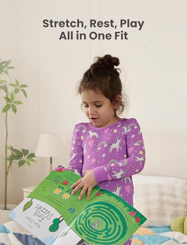 Image of PATPAT Bamboo Viscose Pajama Sets for Toddler Boys & Girls Baby Kids, Ultra-soft Snug fit Pjs Sleepers for Birthday Holiday