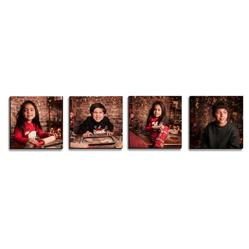 Tableaux personnalisés avec photos pret a accrocher sans percer le mur lot de 6