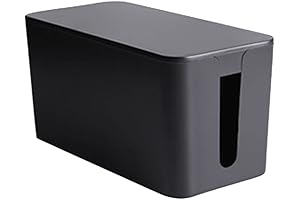 Sleek Black Cable Management Box: Declutter Your Space with Ease