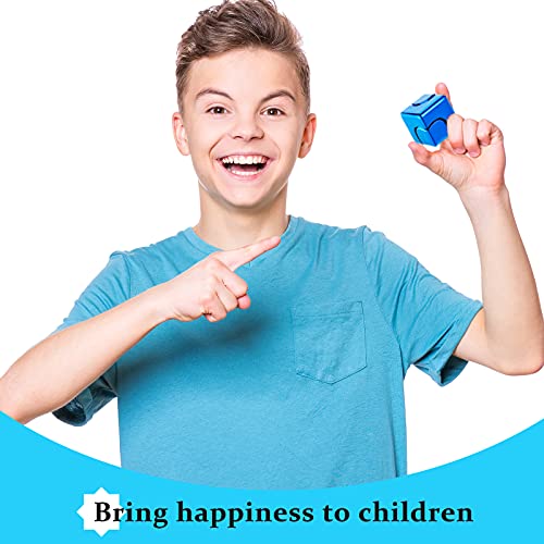 Zhanmai Fidget Cube Spinner Anti-Anxiety Focusing Fidget Toys 4-In-1 Toy Metallic Focus Toy Cube Finger Top Desktop Stress Relieve Toys For Kids And Adults (Blue) #TOP4