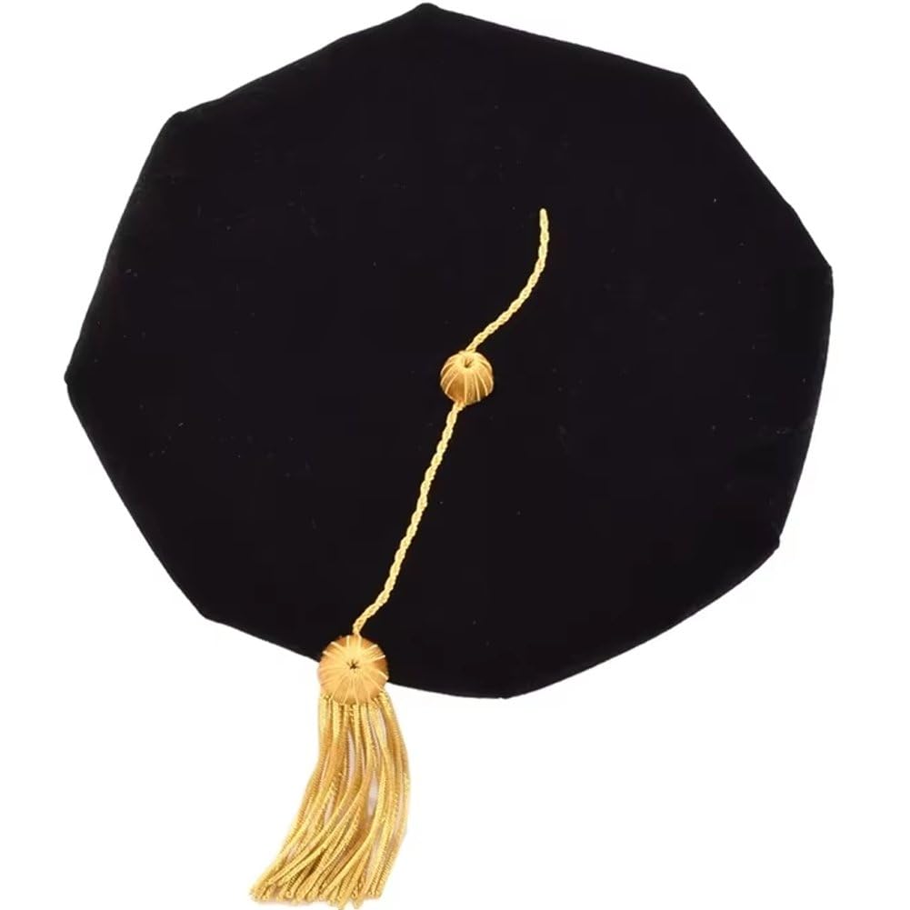 Chapeau doctoral de qualité supérieure à 8 pans