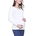 Maternity Nursing Cotton Shirt Long Sleeve Henley Button Vneck Breastfeeding Top Blouse...