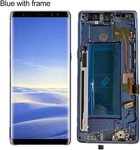 newshijieCOb Replacement AMOLED Touch Screen Digitizer Compatible with Samsung Galaxy Note 8 N950 N950F Blue with Frame