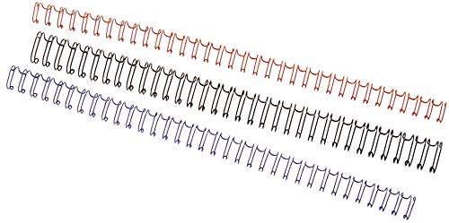 GBC® Binderücken, Draht, 21 Ringe - US-Teilung, A4, Ø: 6 mm, für: 25 Blatt, silber (100 Stück), Sie erhalten 1 Packung á 100 Stück
