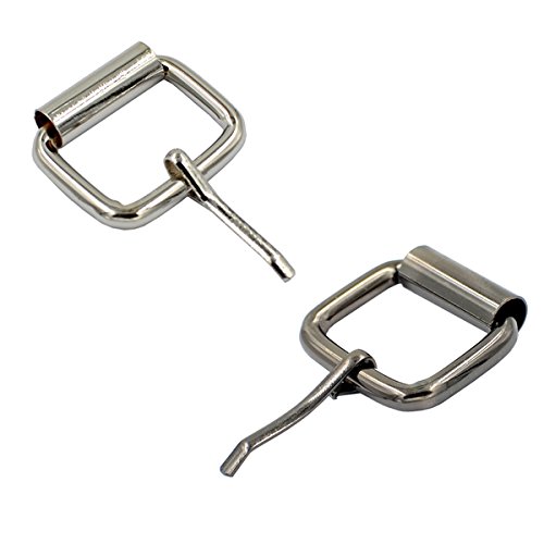 Dgol 20Pcs 1 Inch Strong Belt Pin Buckle Strap Webbing Roller Buckles Silver And Gunmetal #TOP3