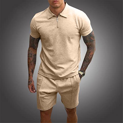 Ensemble de survêtement décontracté d'été avec polo homme et short - 2
