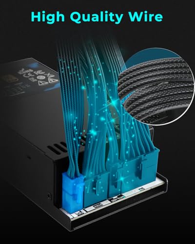 Fuente de Poder Flex 550W con Conector GPU Gen 5 12VHPWR, PSU Modular Completa, Voltaje Amplio 110/220V, Ventilador Ultra Silencioso con Conector 20+4Pin para Placa Madre, PC de Escritorio, Servidor, Sistema POS AIO miniatura 3