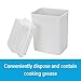 Camco Cooking Grease Storage Bin | Help Stop RV and Marine Kitchen Drains from Getting Clogged | Foil Liners Hold Liquid Up to 200-Degrees Fahrenheit (42281)
