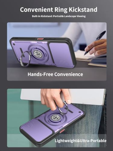 Coque ZTE Axon 60 robuste avec béquille et cache caméra coulissant