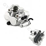 BESTE QUALITÄT BREMSE BREMSSATTEL BREMSZANGE 2-KOLBEN AUSFÜHRUNG - VORNE - TRÄGERPLATTE AUSWECHSELBAR - z.B.für KYMCO JAGER 50 GRAND DINK 50 GRAND DINK 125 MOTORROLLER 4-TAKT
