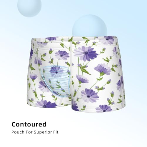 Boys' Cotton Boxer Brief Soft Underwear-Purple Chicory4