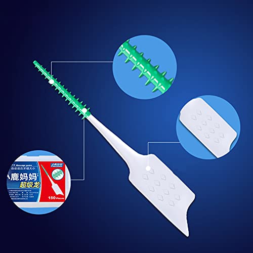Zwbfu 150pcs Palito de dente Palito de dente de silicone macio Fio dental Escova de dente interdenta