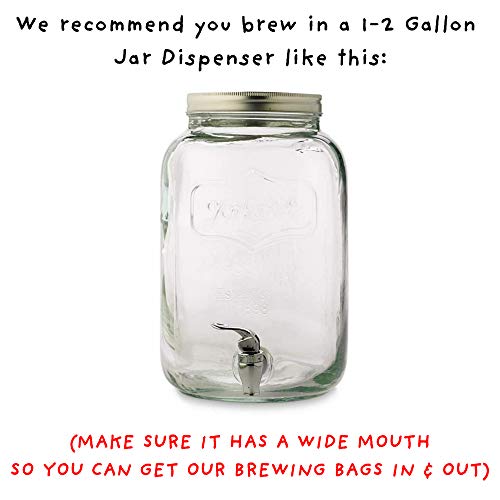 Cold Brew Coffee Filters -Single Use Filter Sock Packs, Disposable, Biodegradable Fine Mesh Brewing Bags for Concentrate, French/Cold Press Kit, Tea in Mason Jar or (30 Pack - Commercial Size)