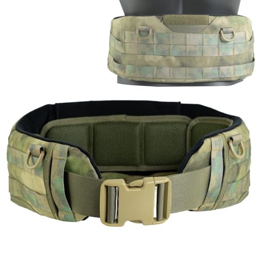 LZAQHMT Cinturón Táctico Acolchado MOLLE – Expandido Cinturón Multiusos para Patrulla con Acolchado Suave Y Extensión De Liberación Rápida, Equipo Protección Ligero para Caza Y Airsoft(ATF)