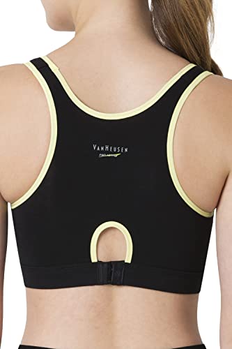 Image of Van Heusen Women's Cotton Sports Bra | Racerback | Medium Impact | Anti‑Bacterial Tech | Keeps you dry and Fresh | Sweat Absorbent | Ideal for Workout & Gym | Lightly padded | Slip -on Bra| Style 44004